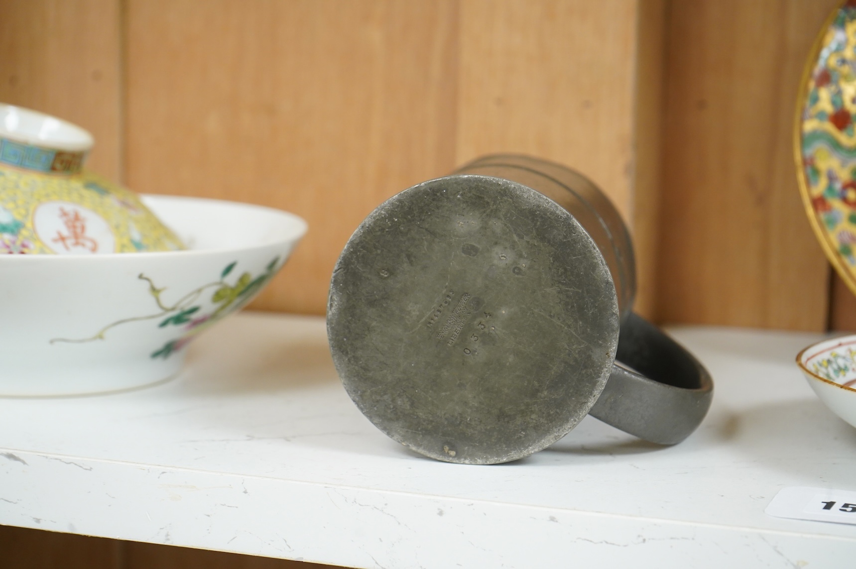 A Liberty & Co pewter mug, 0334, 13.5cm